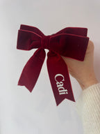 Red Personalised Hair / Tree Bow
