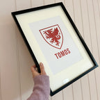 Foil Football Print + name (any team) A4
