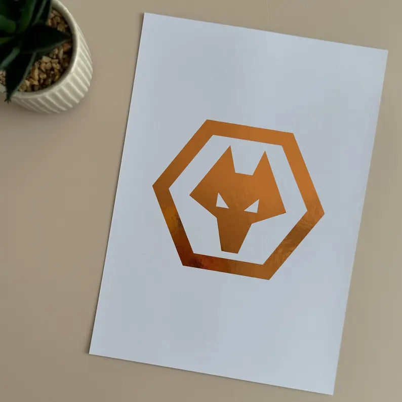 Foil Football Print (any team) A4
