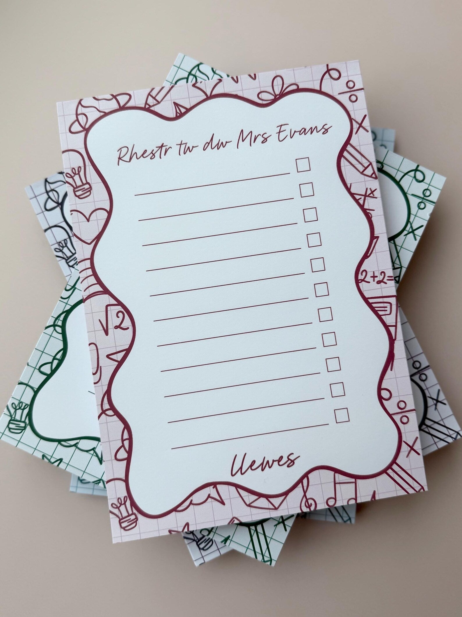Personalised Teacher Tear-Off Notepad – A5 (50 Pages)