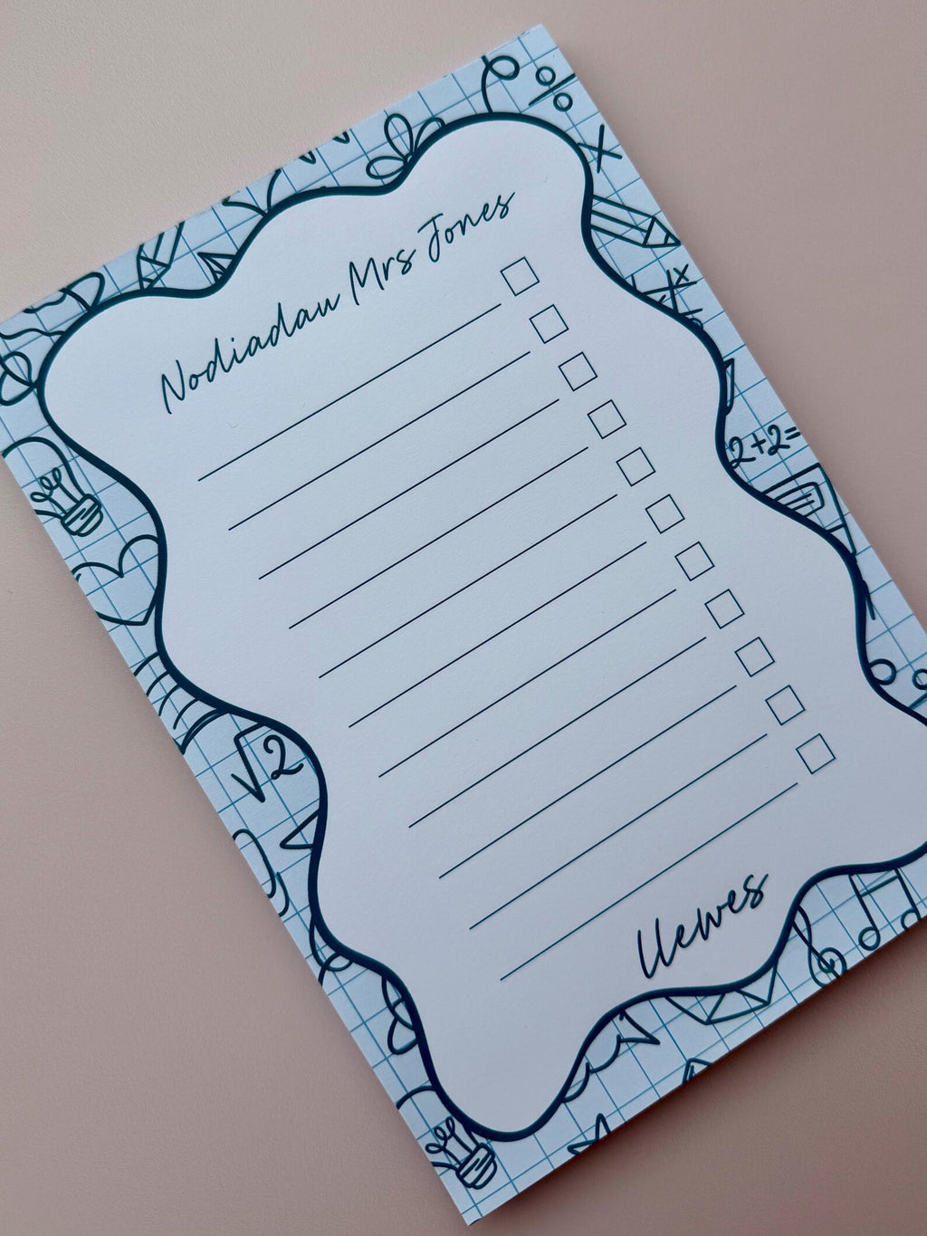 Personalised Teacher Tear-Off Notepad – A5 (50 Pages)